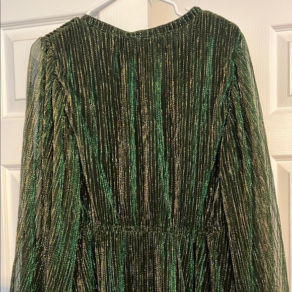 Elegant Green Dress with Gold Accents - Picture 3 of 6